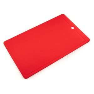 Flexible Silicone Cutting Board/ Trivet, Red